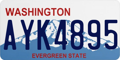 WA license plate AYK4895