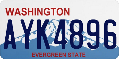 WA license plate AYK4896