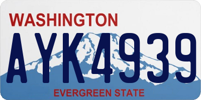 WA license plate AYK4939