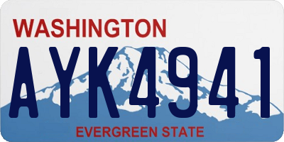WA license plate AYK4941
