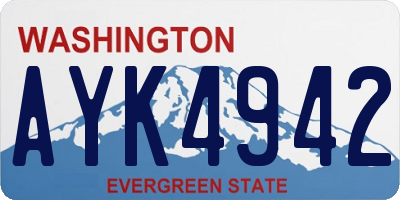 WA license plate AYK4942