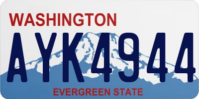 WA license plate AYK4944