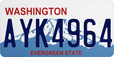 WA license plate AYK4964
