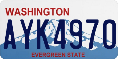 WA license plate AYK4970