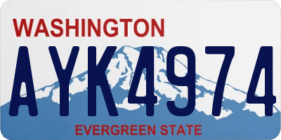WA license plate AYK4974