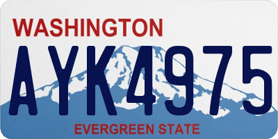 WA license plate AYK4975