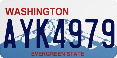 WA license plate AYK4979