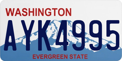 WA license plate AYK4995