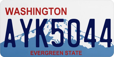 WA license plate AYK5044