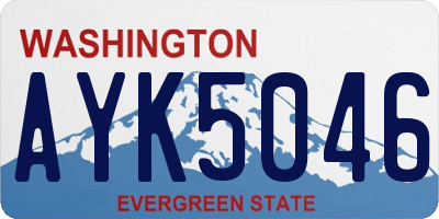 WA license plate AYK5046