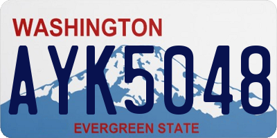 WA license plate AYK5048