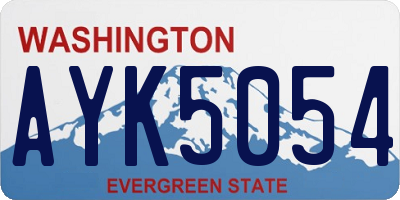 WA license plate AYK5054