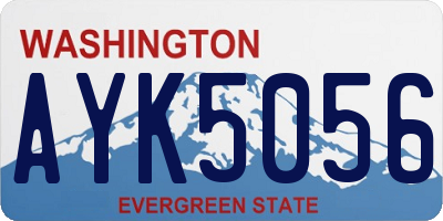 WA license plate AYK5056