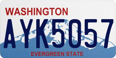 WA license plate AYK5057