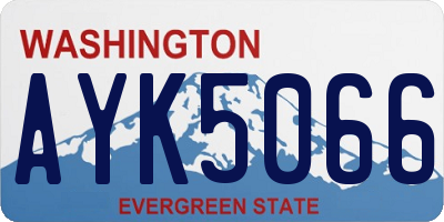 WA license plate AYK5066