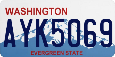 WA license plate AYK5069