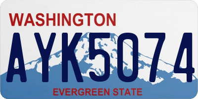 WA license plate AYK5074