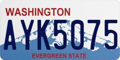 WA license plate AYK5075
