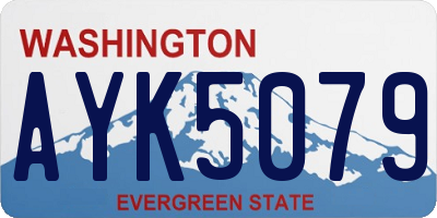 WA license plate AYK5079