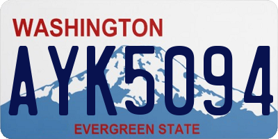 WA license plate AYK5094