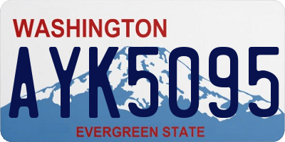 WA license plate AYK5095