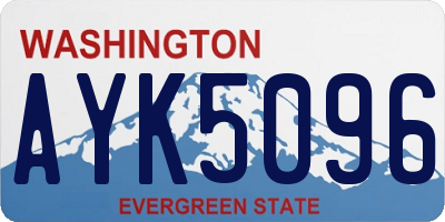 WA license plate AYK5096