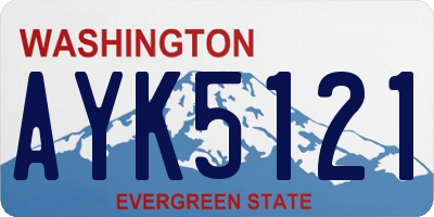 WA license plate AYK5121