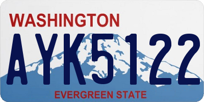 WA license plate AYK5122
