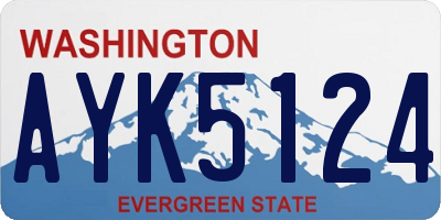 WA license plate AYK5124