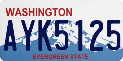WA license plate AYK5125