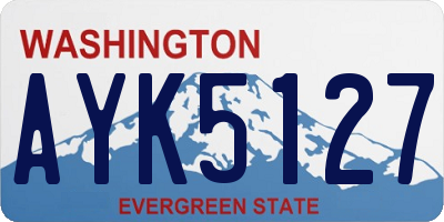 WA license plate AYK5127