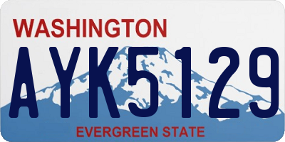 WA license plate AYK5129