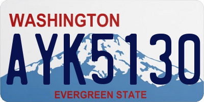 WA license plate AYK5130