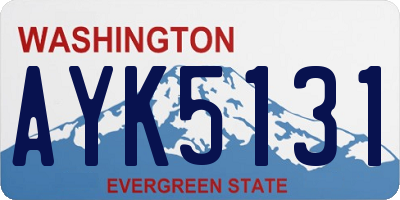 WA license plate AYK5131