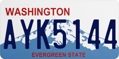 WA license plate AYK5144