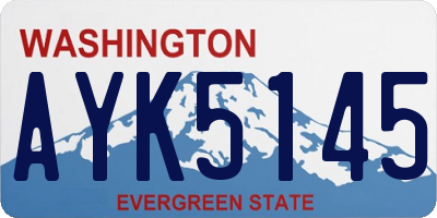 WA license plate AYK5145
