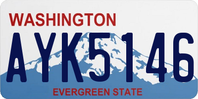 WA license plate AYK5146