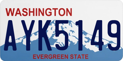 WA license plate AYK5149