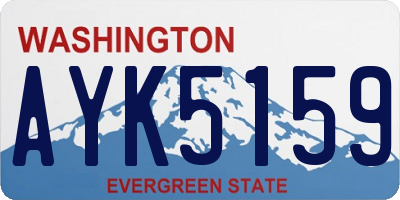 WA license plate AYK5159