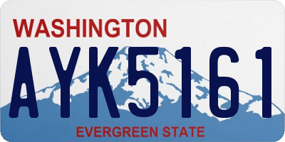 WA license plate AYK5161
