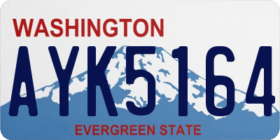 WA license plate AYK5164