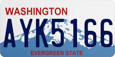 WA license plate AYK5166