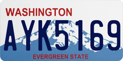 WA license plate AYK5169
