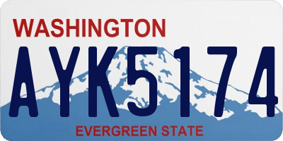 WA license plate AYK5174