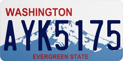 WA license plate AYK5175