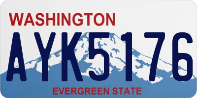 WA license plate AYK5176