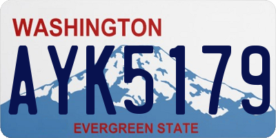 WA license plate AYK5179