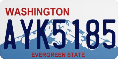 WA license plate AYK5185