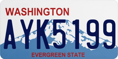 WA license plate AYK5199