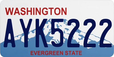 WA license plate AYK5222